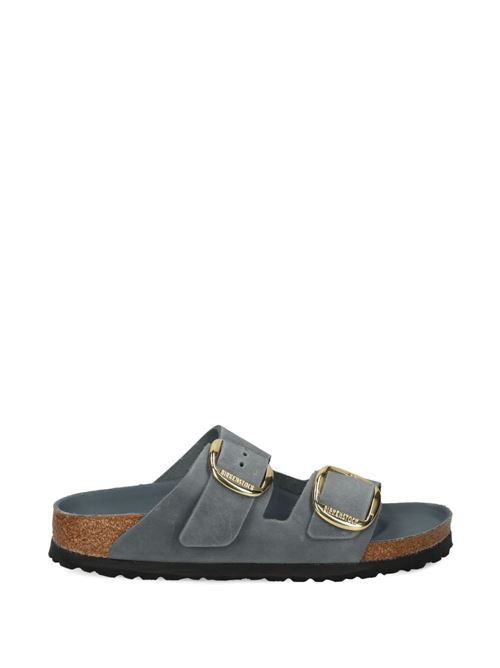 Ciabatte Birkenstock Arizona Big Buckle in pelle oliata color grigio basalto BIRKENSTOCK | ARIZONA BIG1032071
